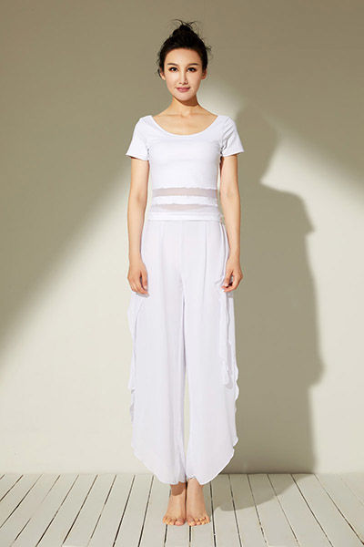 JVB17111 白色上衣+JL17118 白色裤子