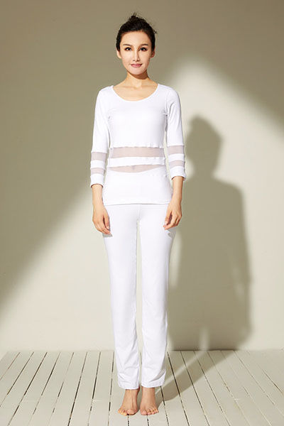 JSB17801 白色上衣+JL17132 白色裤子