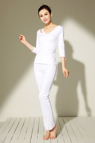 JSB17859 白色上衣+JL17132 白色裤子