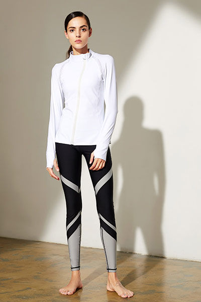 JL17511 白色外套+JL17508 黑+灰裤子