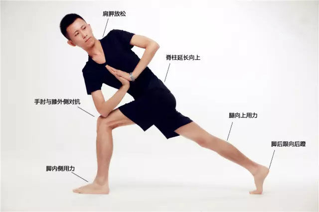 瑜伽体式大全 三角扭转侧伸展式瑜伽动作精讲1